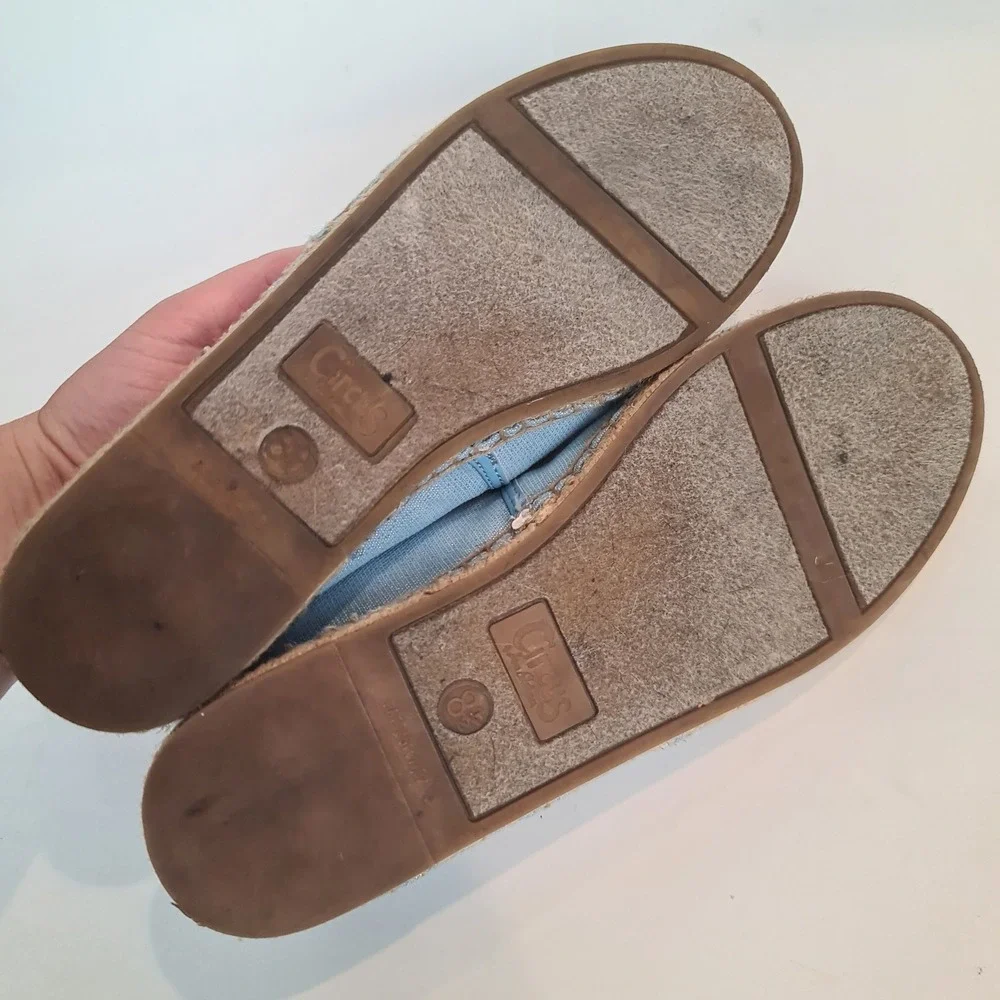 Circus by Sam Edelman Leni Espadrille Flats Blue Bee Crown 8.5M Sparkly Vacation